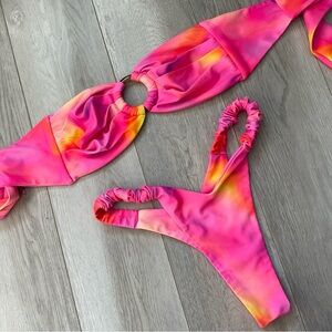 Berry Beachy Bikini strapless bandeau cheeky thong womens (medium) swim vacation